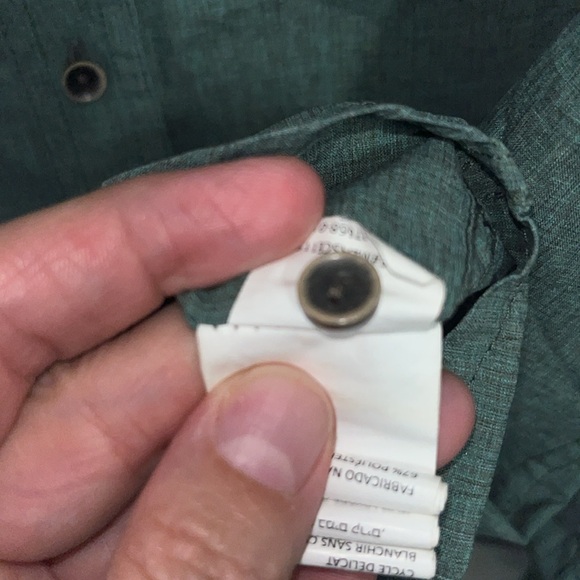 Men’s Prana Ascension Long Sleeve Green Button Up Front Shirt UPF Roll Tab Large - Picture 9 of 10